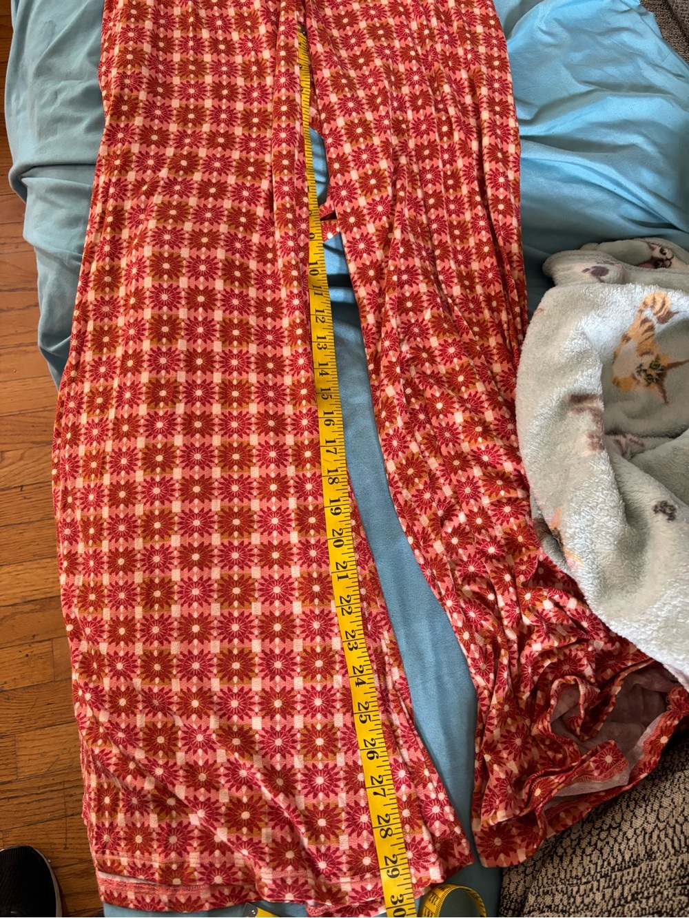 Free People Rust Plaid Tie-Back Wide-Leg Jumpsuit - Picture 8 of 10